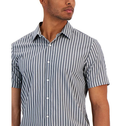 Men's Modern-Fit Stretch Stripe Button-Down Shirt