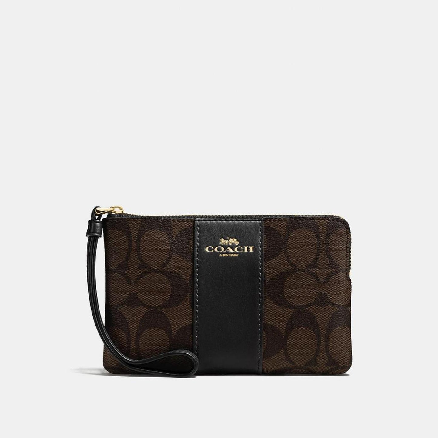 Coach Outlet Corner Zip Wristlet In Signature Canvas