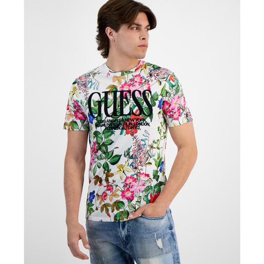 Men's Floral Embroidered Logo Graphic T-Shirt