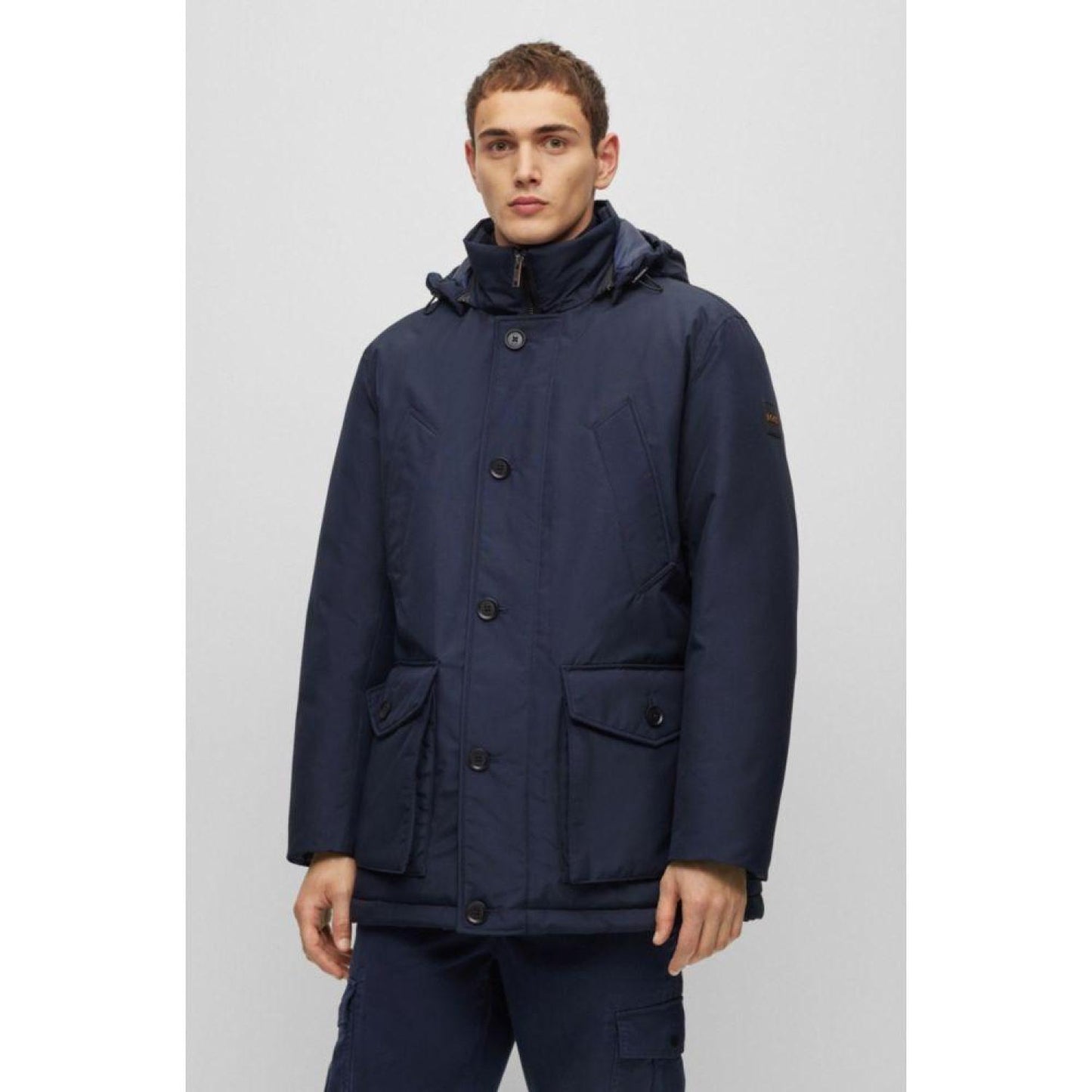 Relaxed-fit parka in water-repellent ottoman fabric