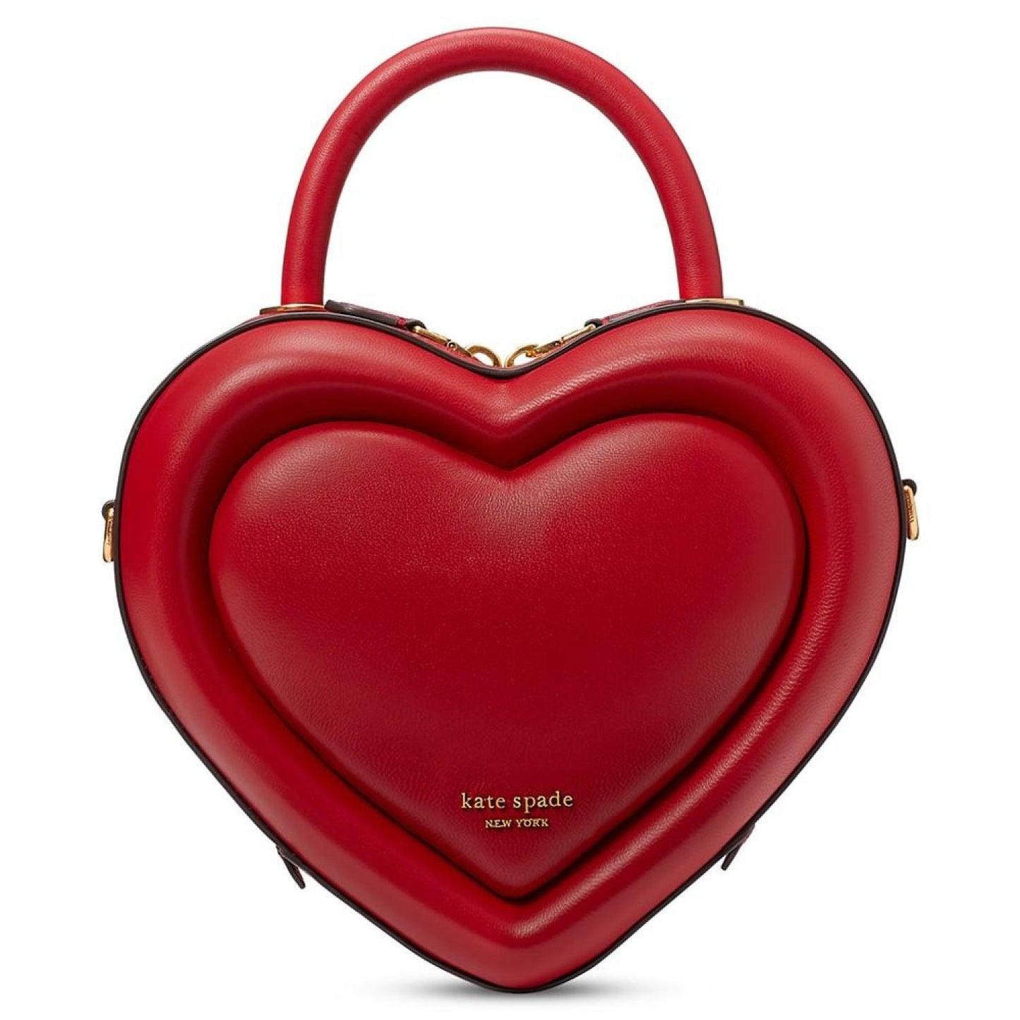 Pitter Patter Smooth Leather 3D Heart Crossbody