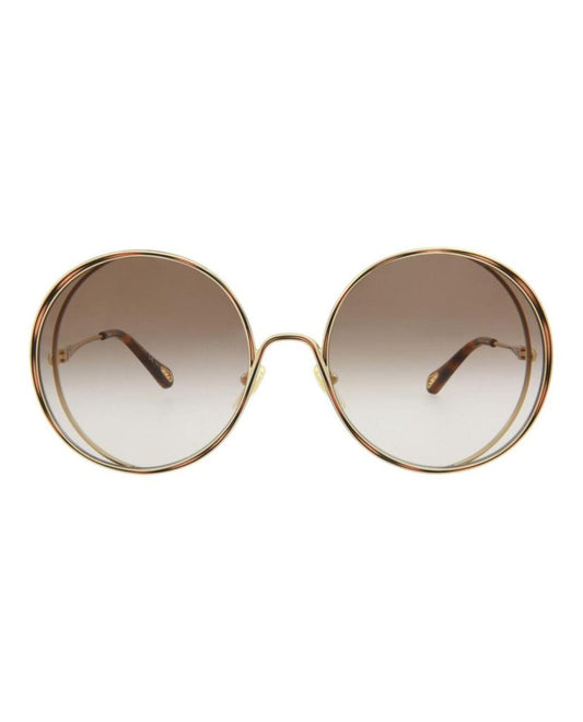 Chloé Round-Frame Metal Sunglasses