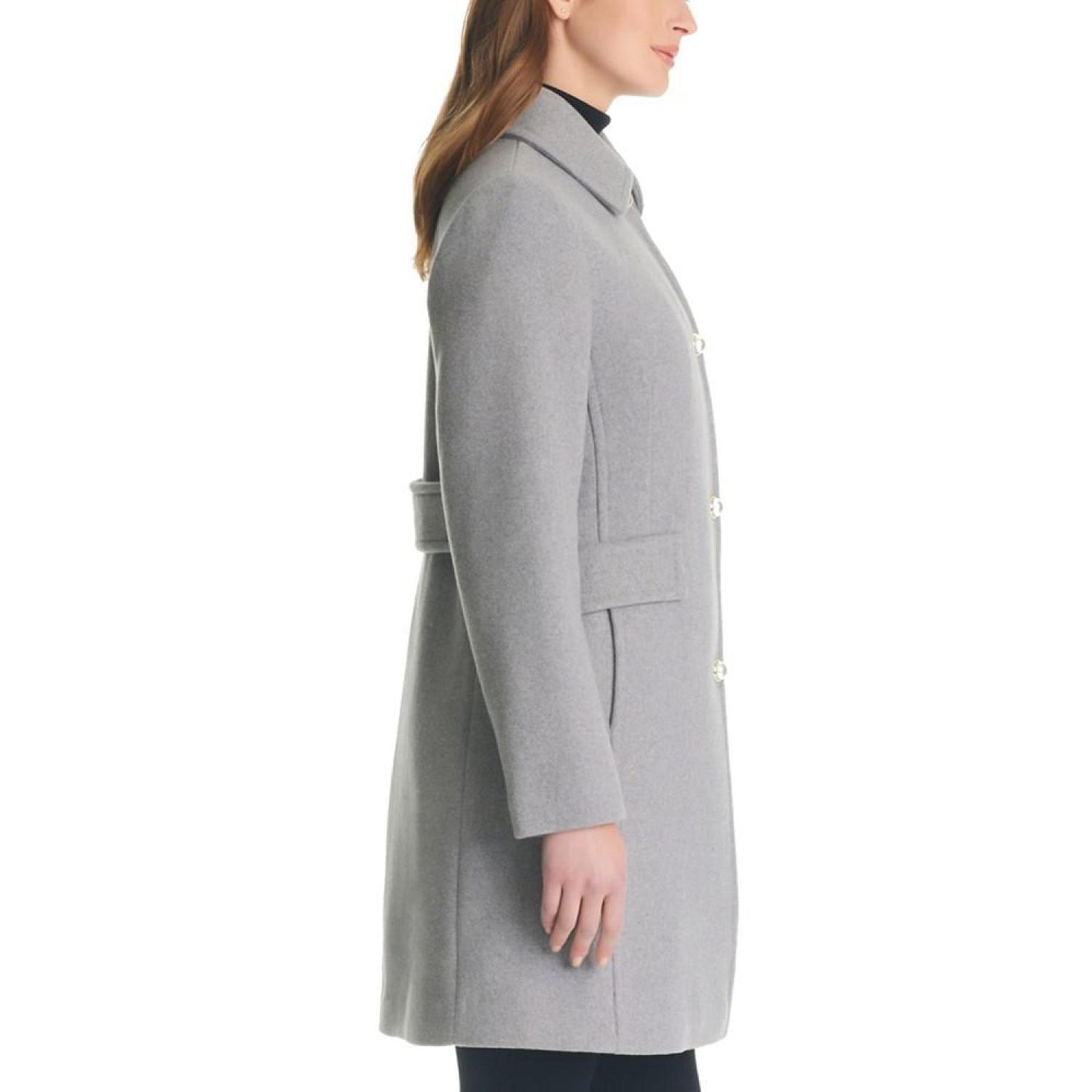 Women's Single-Breasted Imitation Pearl-Button Coat