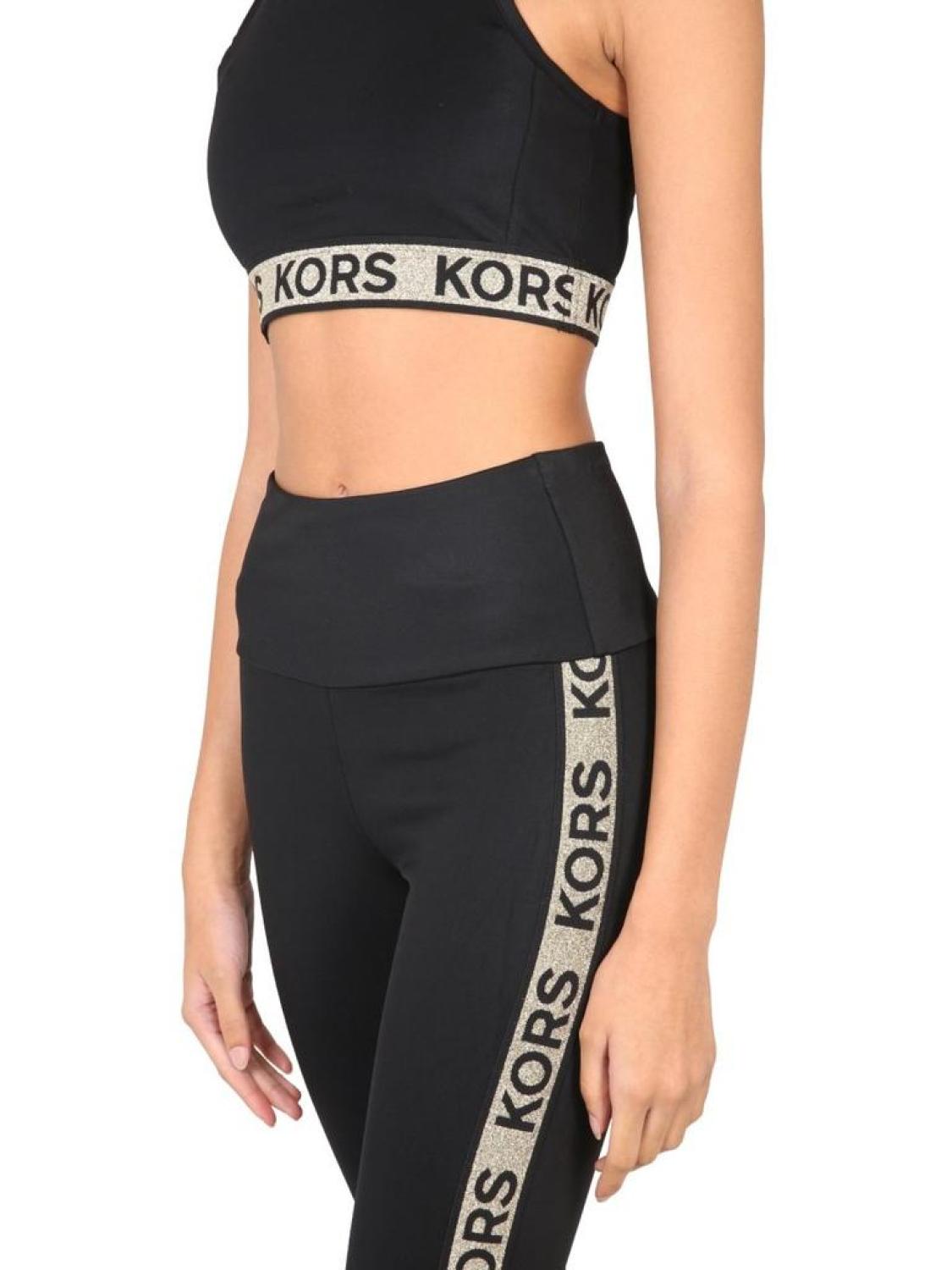 Michael Michael Kors Logo Tape Stretch Sports Bra