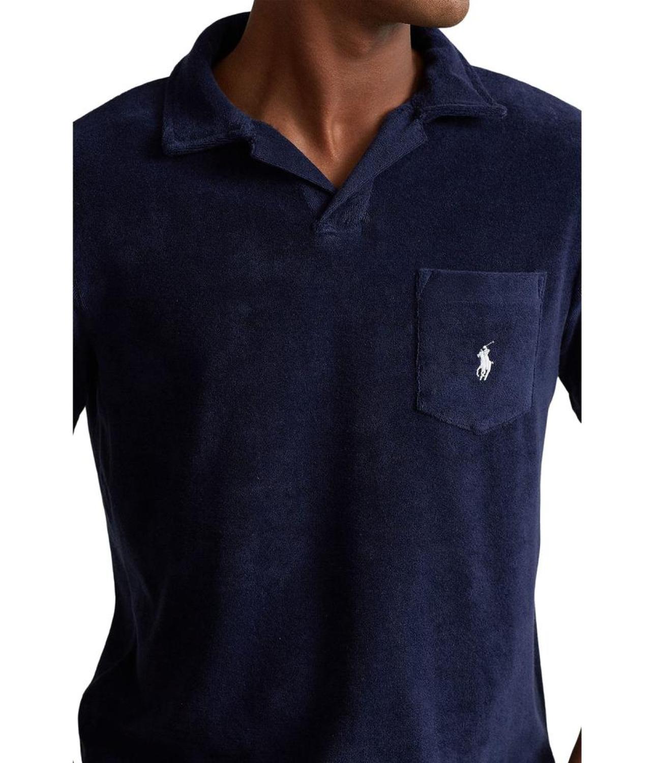 Cotton-Blend Terry Polo Shirt