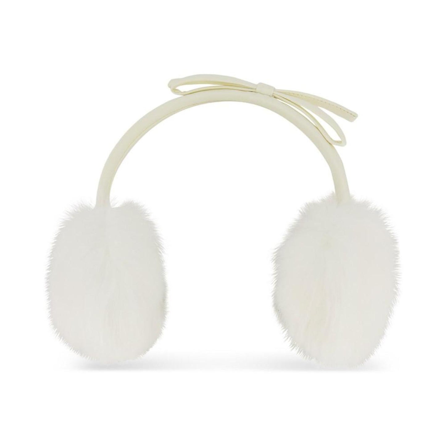 Women's Faux Fur Bow-Trim Earmuffs