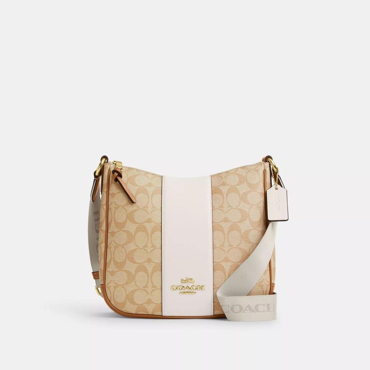 Coach Outlet Ellie File Bag In Signature Canvas With Stripe