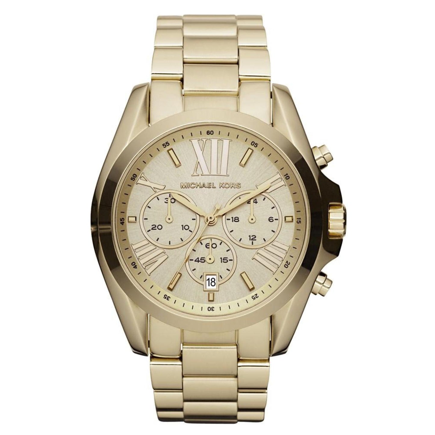 Unisex Chronograph Bradshaw Gold-Tone Stainless Steel Bracelet Watch 43mm MK5605