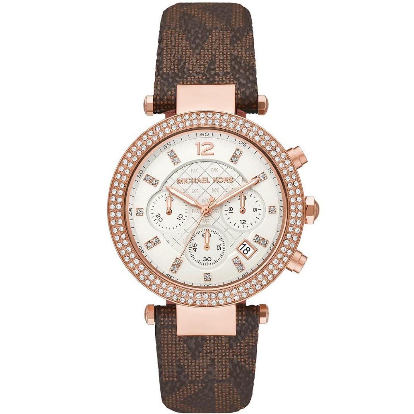 Women's Parker Chronograph Brown Signature Logo Strap Watch 39mm