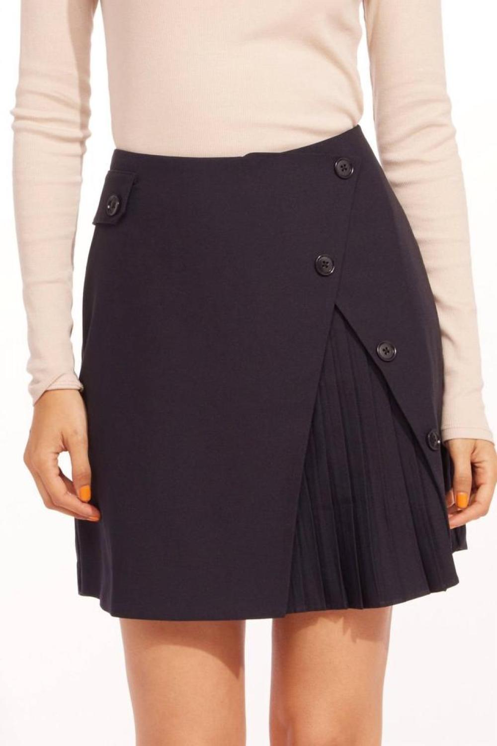 Tailored Mini Skirt In Dark Navy