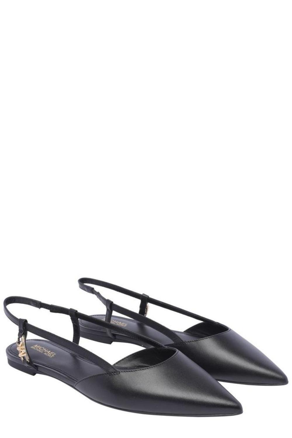 Michael Michael Kors Logo Plaque Pointed-Toe Flat Shoes