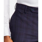 Men's Classic Fit Wool-Blend Plaid Suit Pants