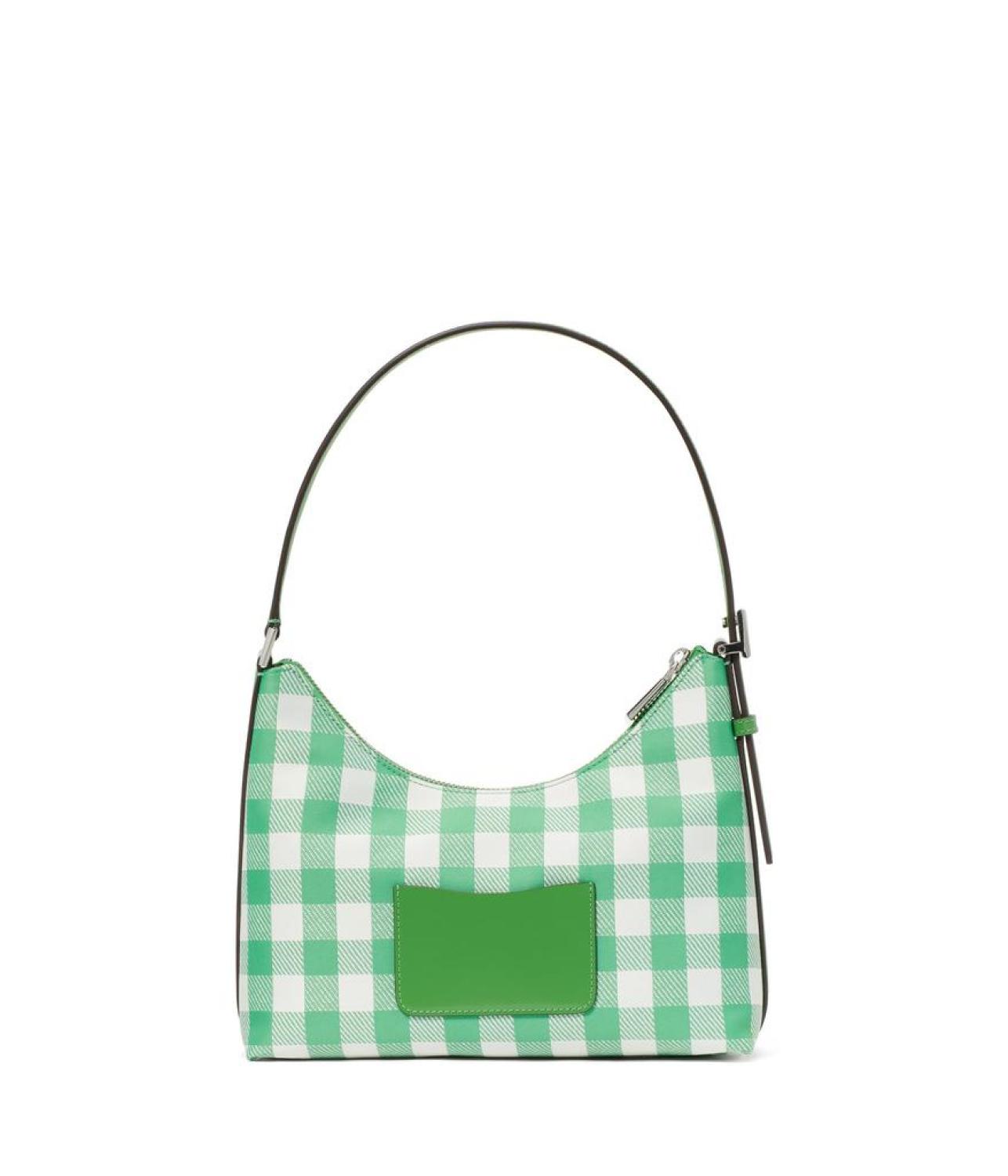 Sam Icon Gingham Printed Fabric Small Shoulder Bag