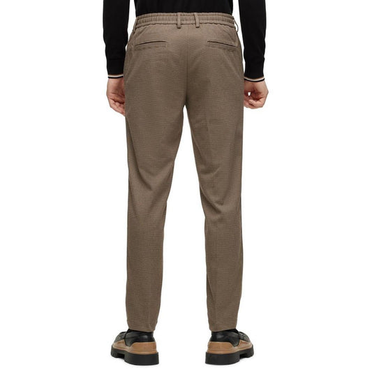 Men's Patterned Slim-Fit Trousers