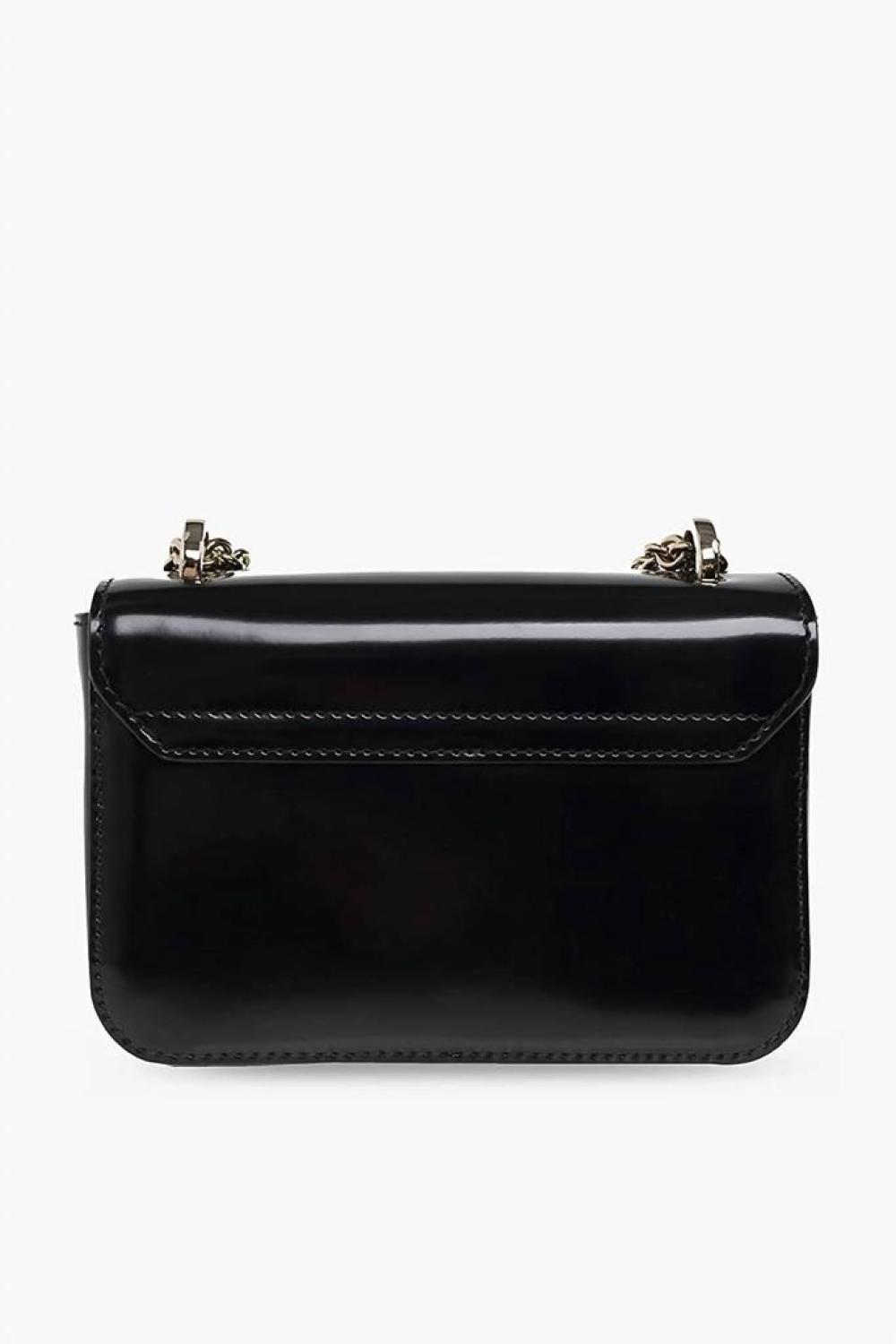 Women's Metropolis High Shine Leather Crossbody Handbag In Black