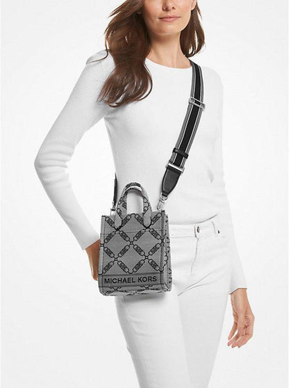 Gigi Extra-Small Empire Logo Jacquard Crossbody Bag