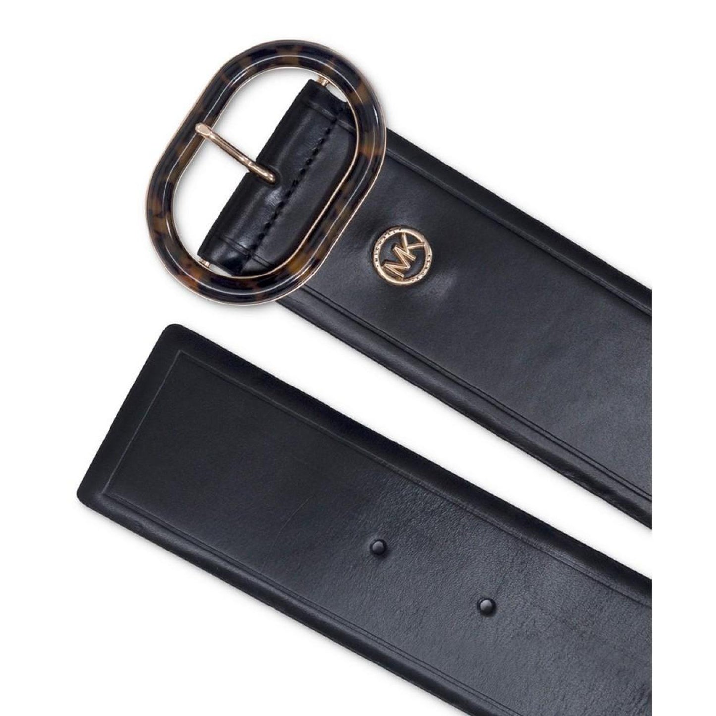 Women's Animal-Print-Buckle Leather Belt