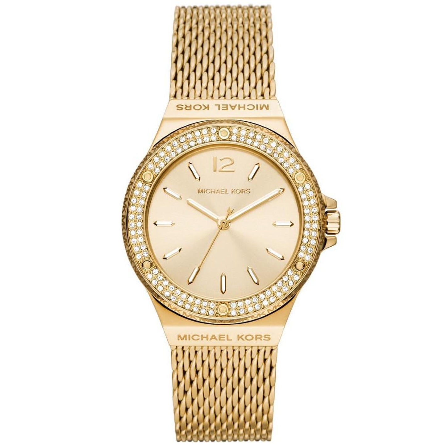 Women's Lennox Three-Hand Gold-Tone Stainless Steel Bracelet Mesh Watch, 37mm