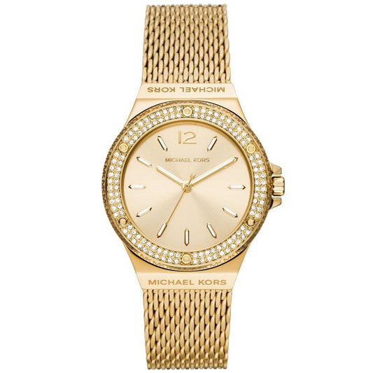 Women's Lennox Three-Hand Gold-Tone Stainless Steel Bracelet Mesh Watch, 37mm