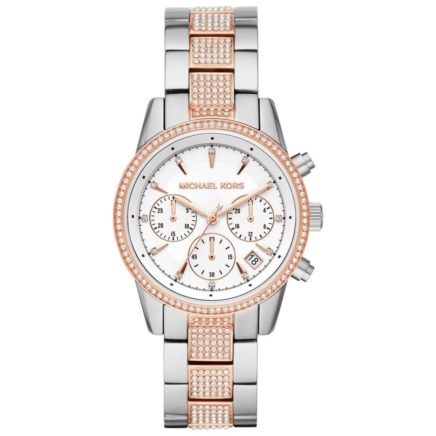 Women's Ritz Two-Tone Stainless Steel & Crystal-Accent Bracelet Watch