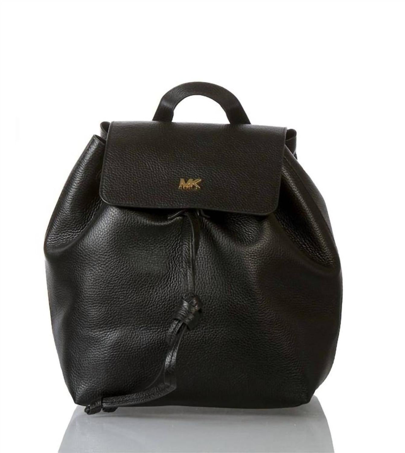 Junie Leather Backpack In Black