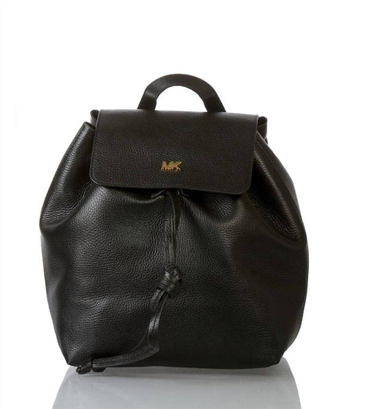 Junie Leather Backpack In Black