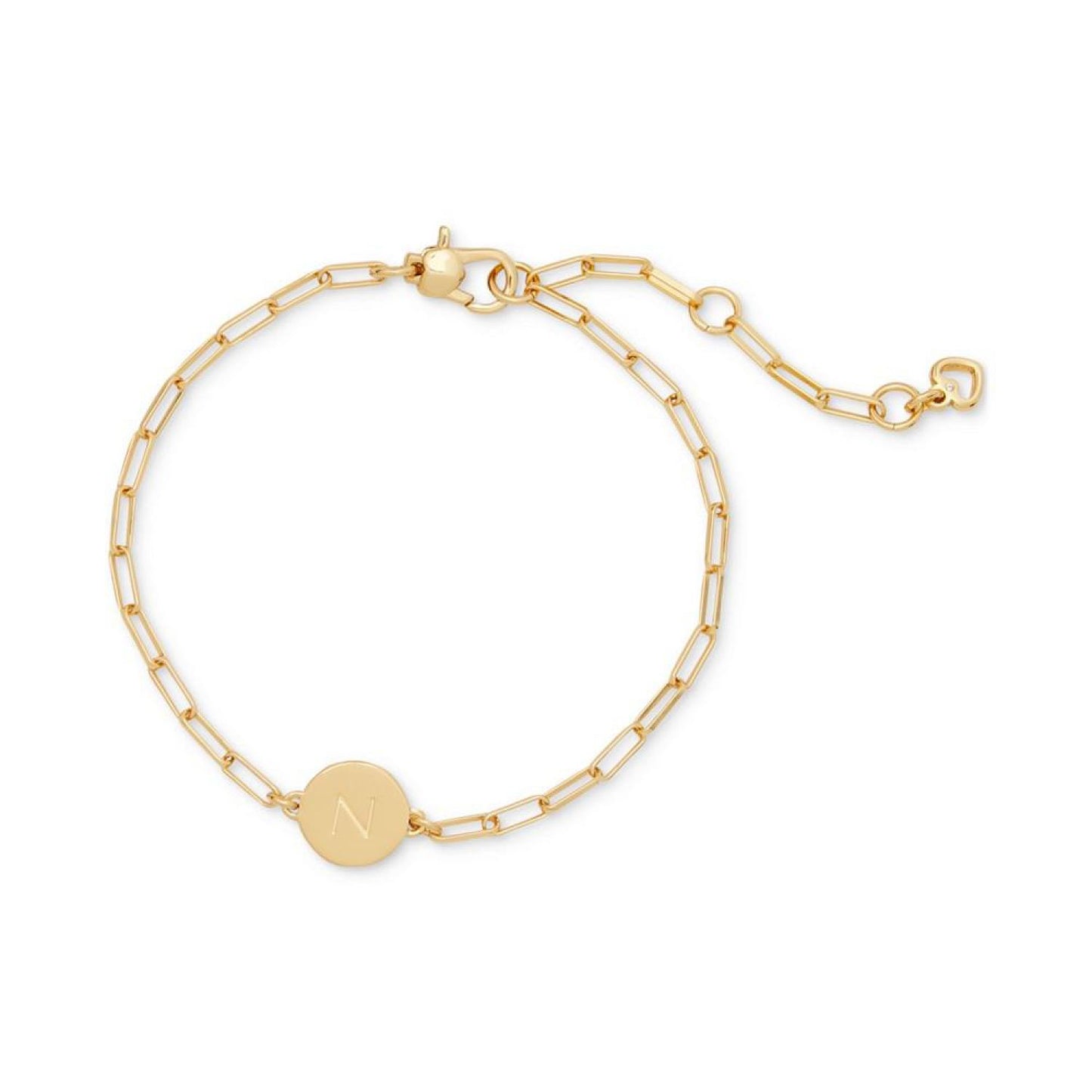 Gold-Tone Initial A Chain Link Bracelet