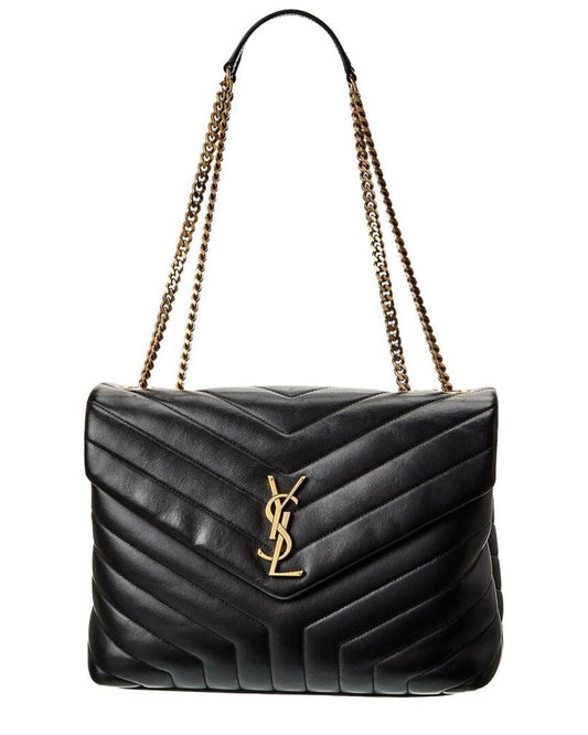 Saint Laurent LouLou Medium Matelasse Y Leather Chain Satchel (Authentic Pre-