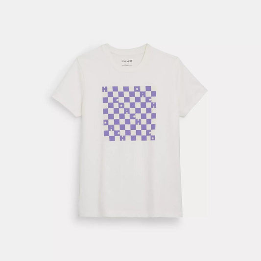 Coach Outlet Checkerboard T Shirt In Organic Cotton