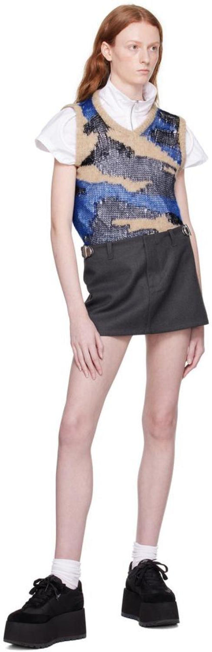 Gray 'The Pushlock' Miniskirt