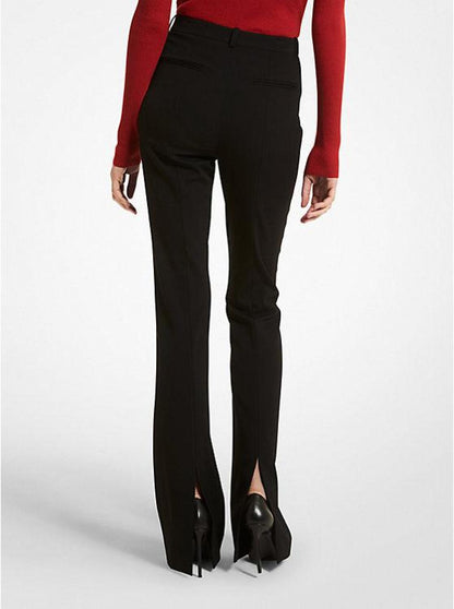 Stretch Wool Gabardine Split-Cuff Trousers