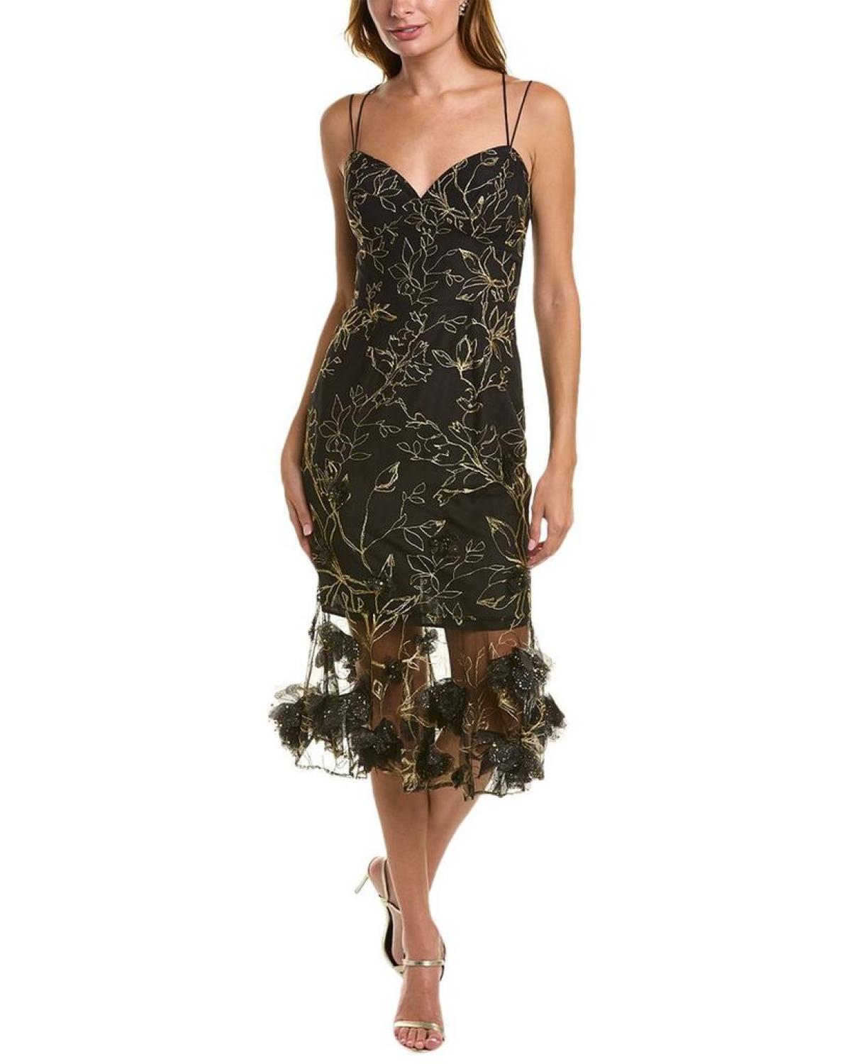 Marchesa Notte Sleeveless Lace Dress