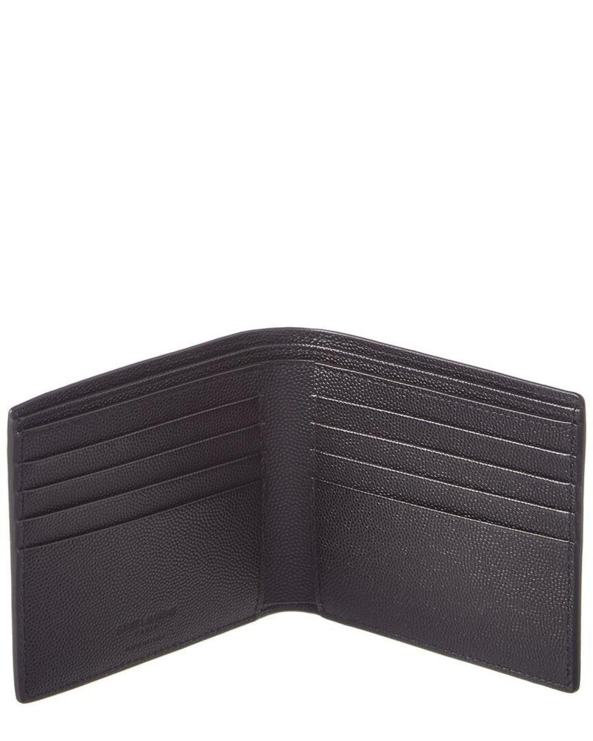 Saint Laurent Paris East West Bifold Leather Wallet, os