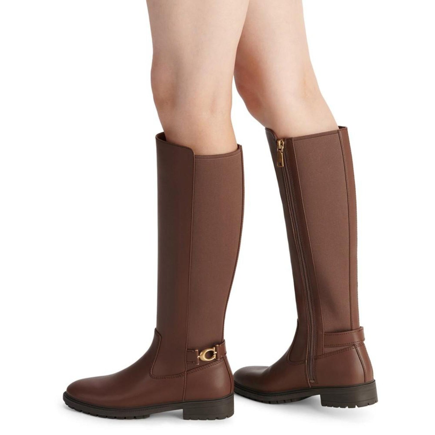 Women's Faith Buckled Lug-Sole Riding Boots