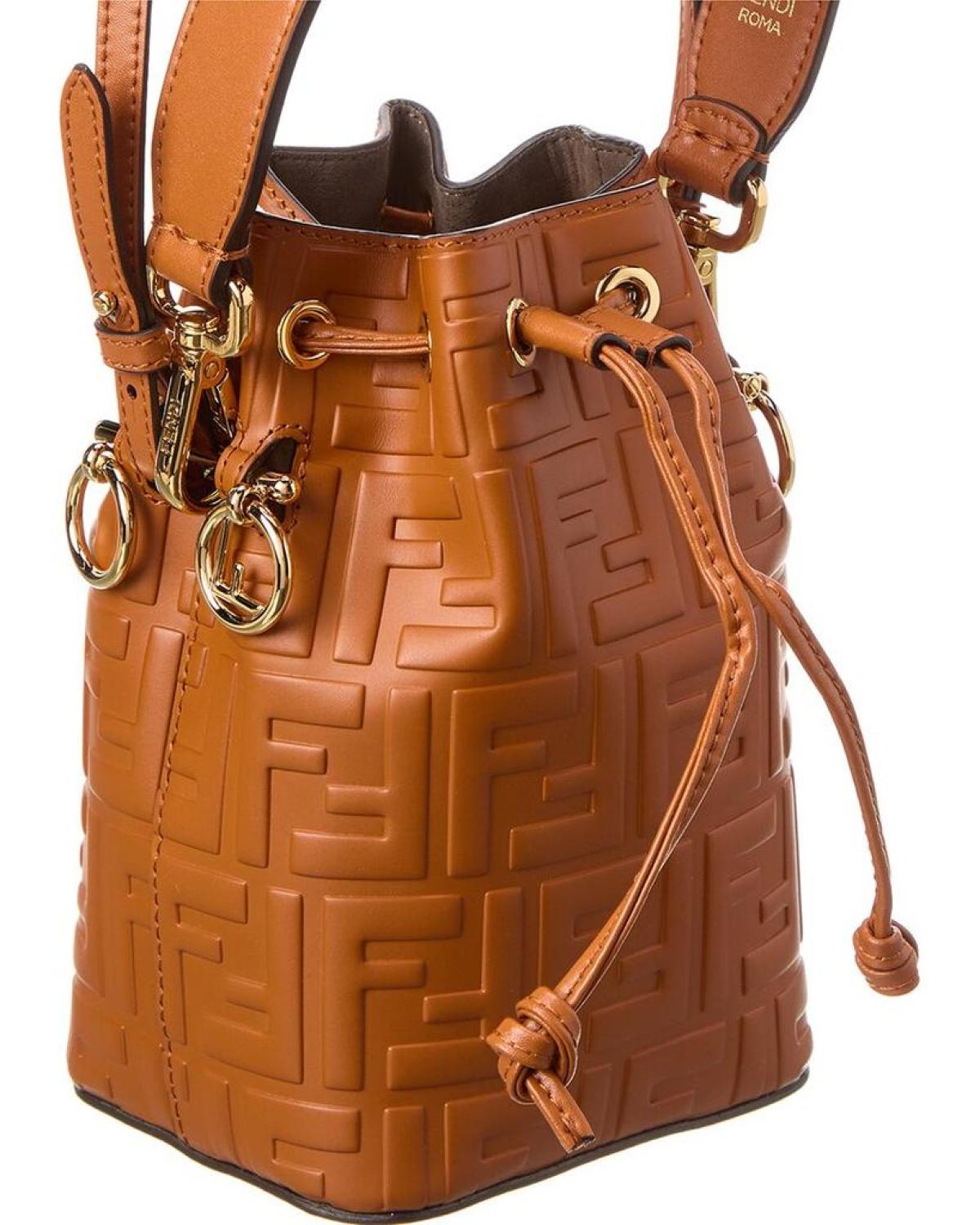 FENDI Mon Tresor Mini Leather Bucket Bag