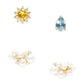 Gold-Tone 2-Pc. Set  Stone, Imitation Pearl, & Crystal Rain & Shine Mismatched Stud Earrings