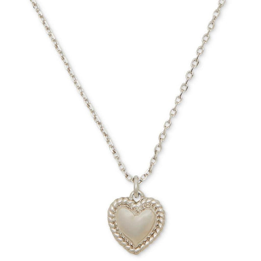 Twisted Frame Heart Pendant Necklace, 16" + 3" extender