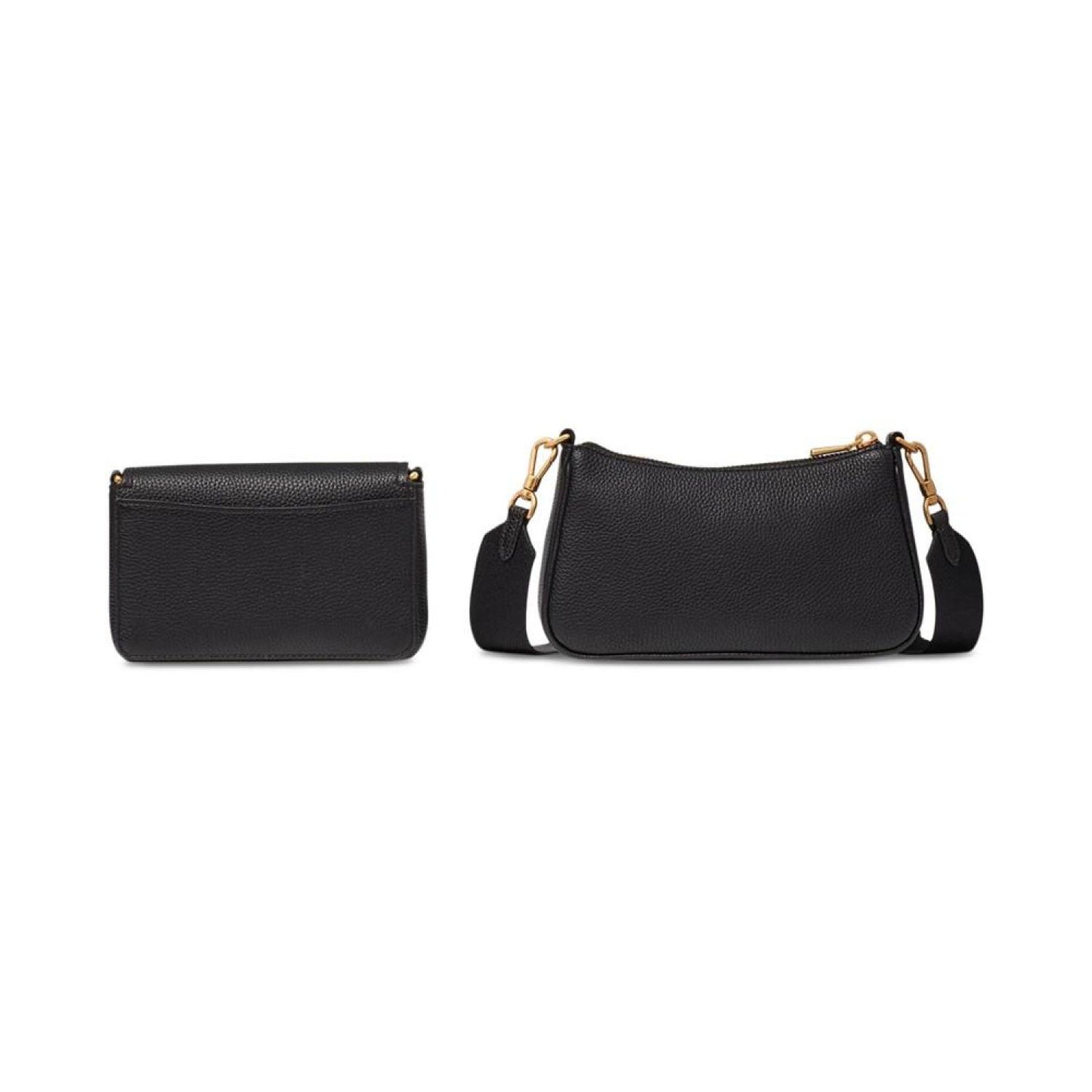 Double Up Small Pebbled Leather Crossbody