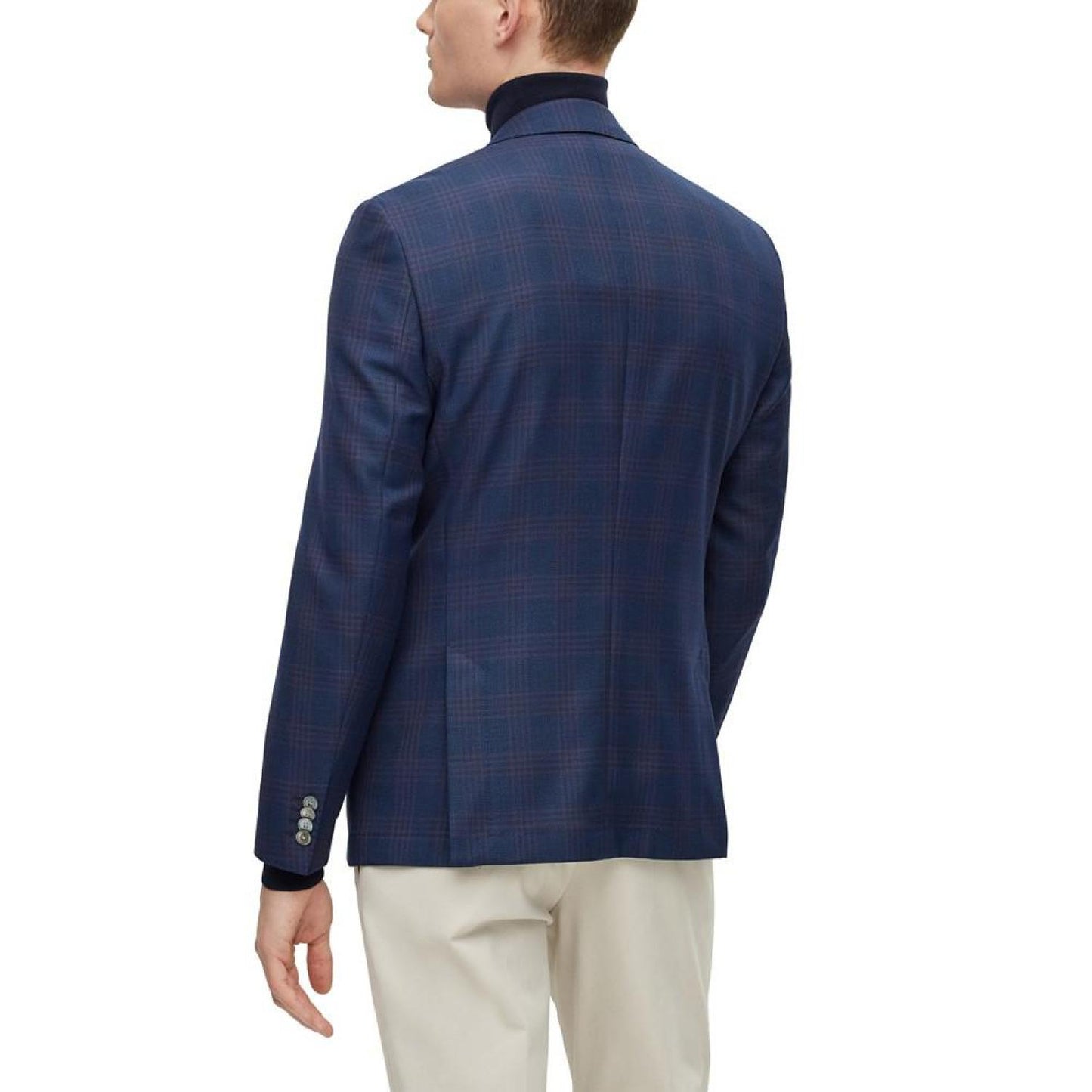 Men's Slim Checked Jacket