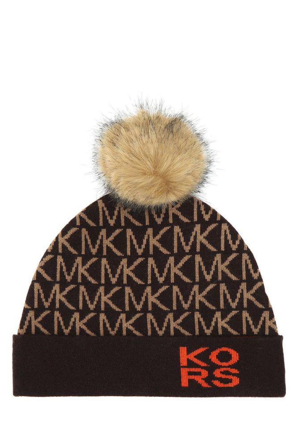 Michael Michael Kors Monogram Motif Pompom Beanie