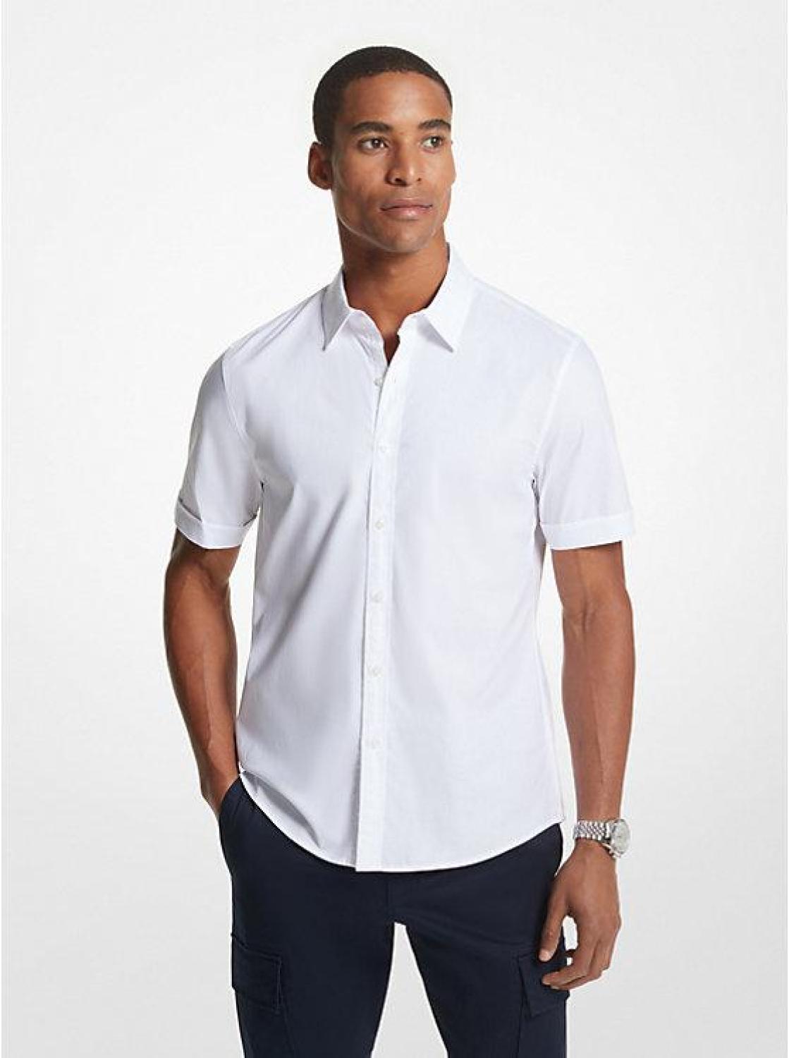 Slim-Fit Stretch Cotton Shirt