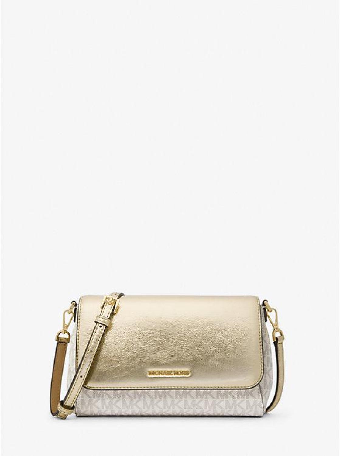 Jet Set Medium Signature Logo and Patent Convertible Crossbody Bag