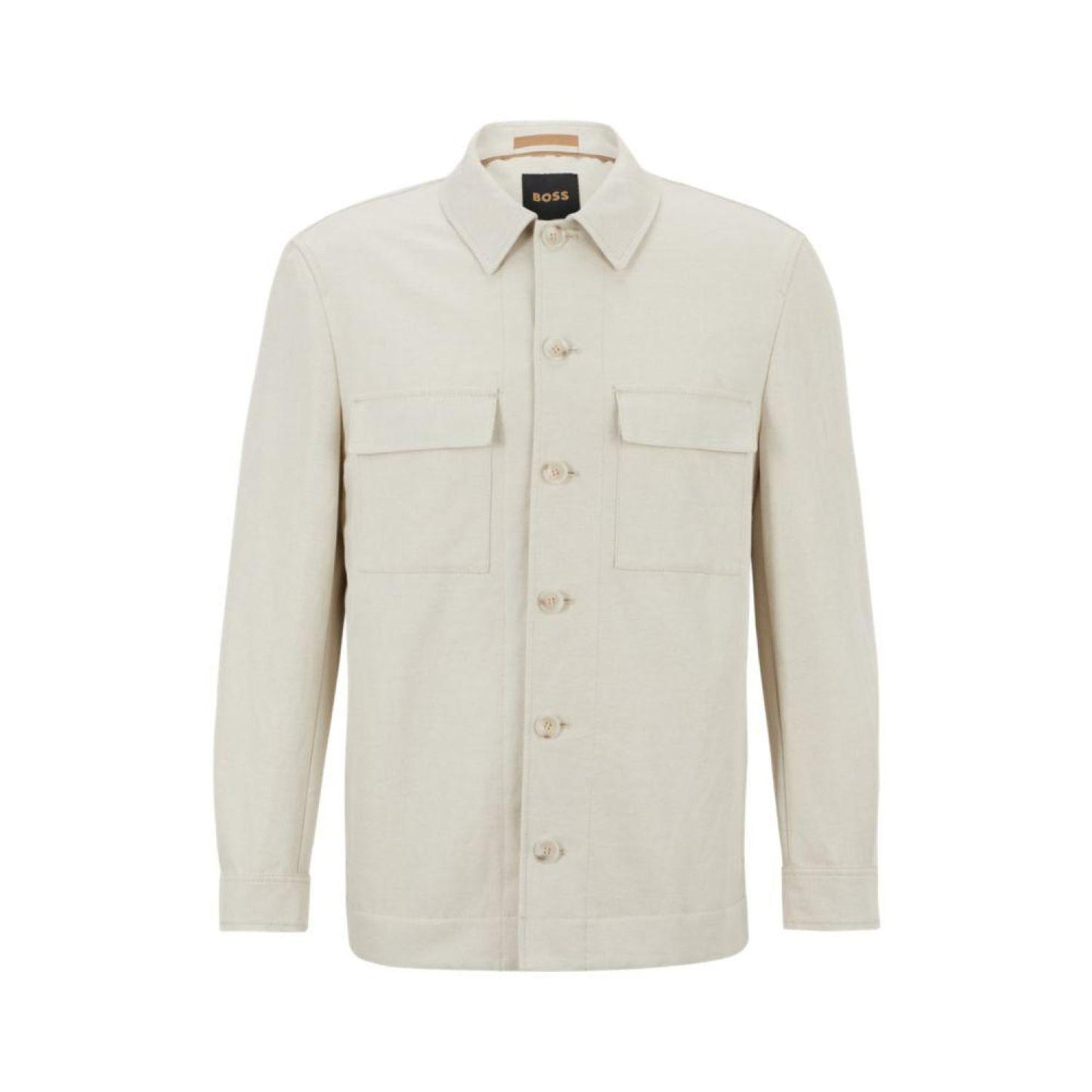 Relaxed-fit jacket in cotton and linen