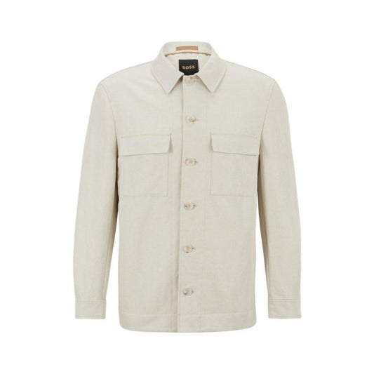 Relaxed-fit jacket in cotton and linen