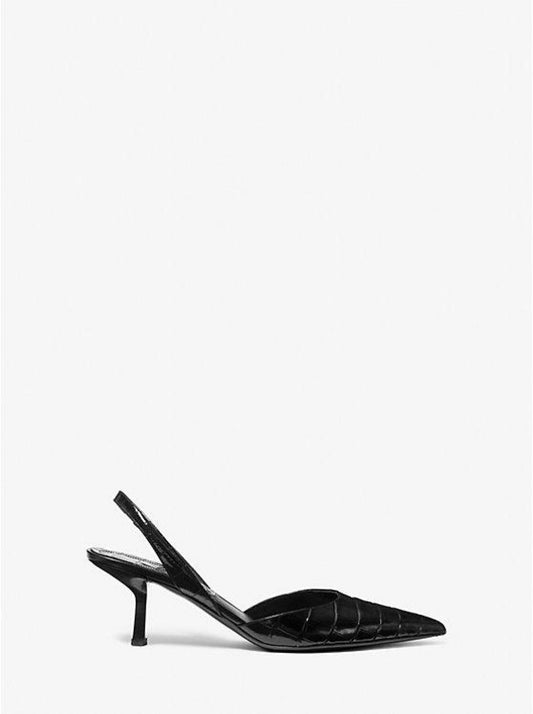 Holly Crocodile Embossed Leather Pump