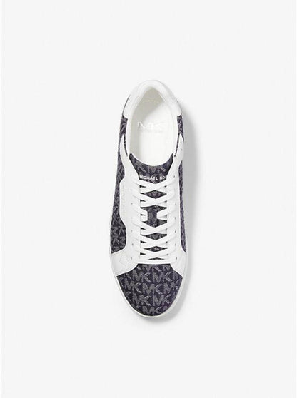 Keating Denim Logo Jacquard and Faux Leather Sneaker