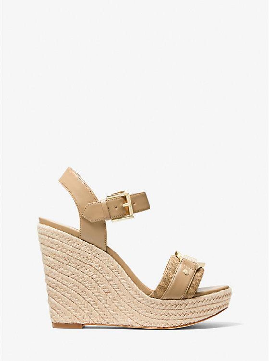 Rory Logo Trim Wedge Sandal