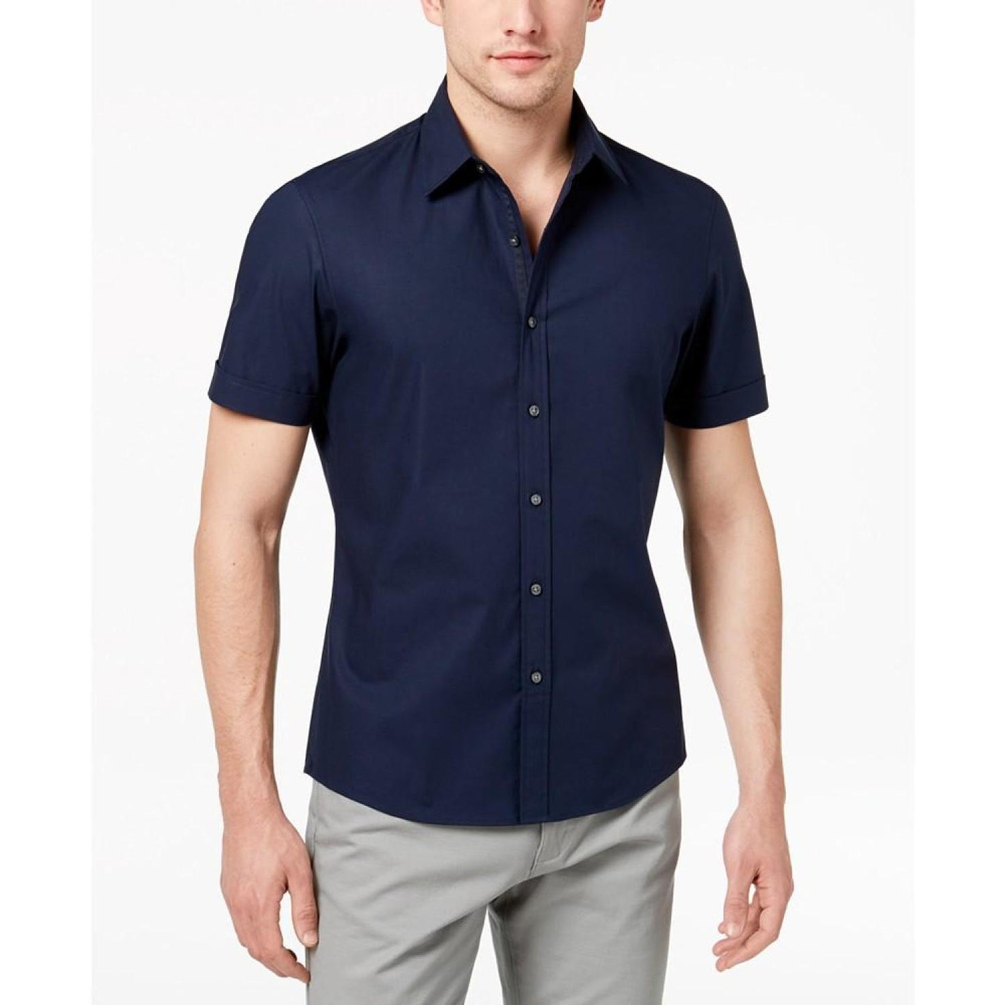 Men's Solid Stretch Shirt