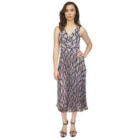 Women's Anaconda Printed Pleated Midi Dress