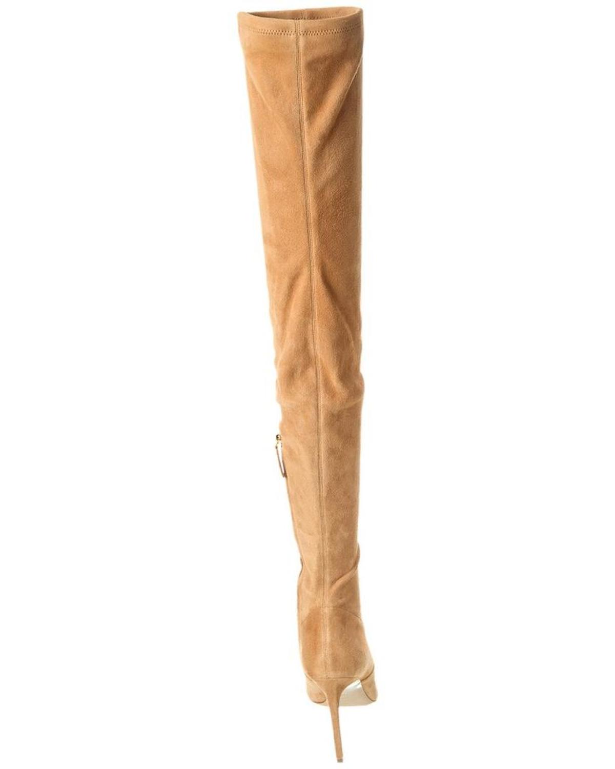 Michael Kors Collection Elle Runway Suede Thigh-High Boot